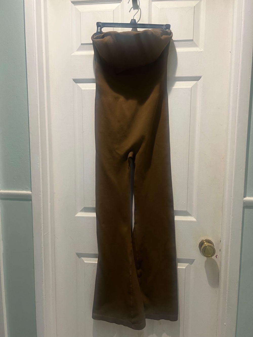 Brown Halter One Piece Jumpsuit with Wide-Leg Pants
